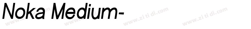 Noka Medium字体转换
